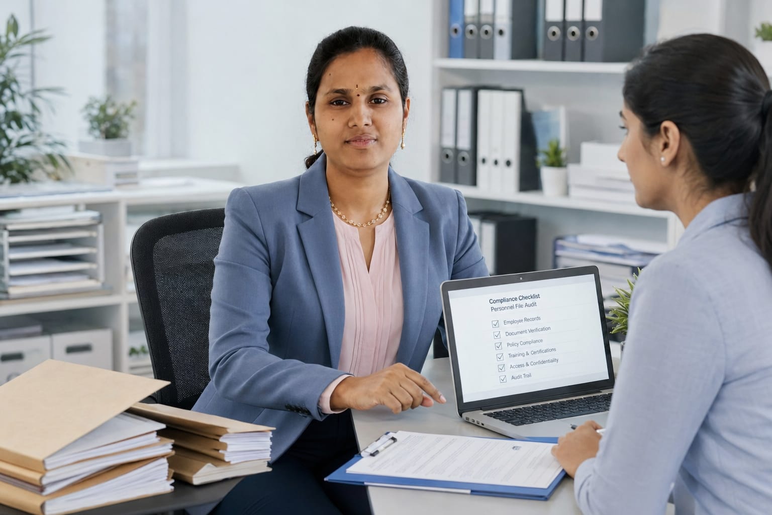 Vennela at a modern soft-services concierge desk